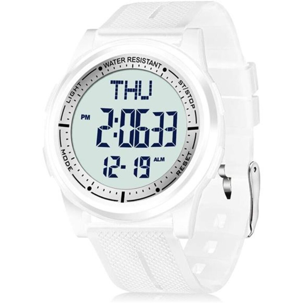 Digital Watch Waterproof with Stopwatch Alarm Countdown Dual Time